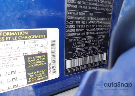 2017 Jaguar F-Pace First Edition z USA, uszkodzony, nr VIN SADCP2BV9HA056400